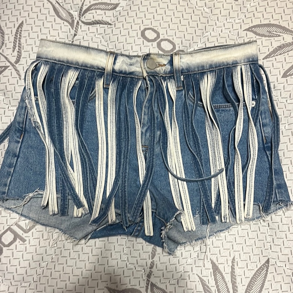 Blank NYC fringe shorts